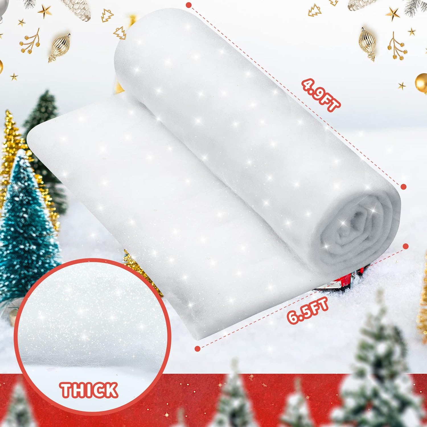 Manta Nieve Falsa 4,9x6,5 ft Manta Nieve Falsa 4,9x6,5 ft